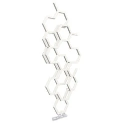 Sèche-serviette Design - Chauffage Central - Blanc - Raccordement Au Centre - Hex/ZXB