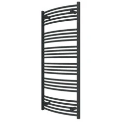 Sèche-serviette Chauffage Central - Noir Mat - Raccordement Aux Extrémités - Domi/SXN