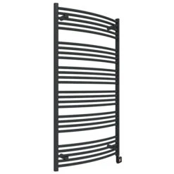 Sèche-serviette électrique Noir - Raccordement à Droite - Domi/E8N