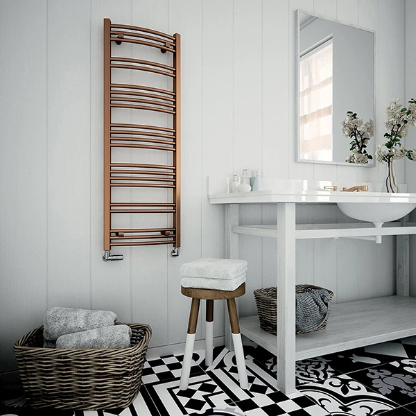 Sèche-serviette électrique - Cuivre - Raccordement à Droite - Jade/E8 5 Sèche-serviette électrique - Cuivre - Raccordement à Droite - Jade/E8 – Image 3