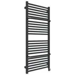 Sèche-serviette électrique Noir - Raccordement à Droite - Lima/GE8N