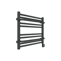 Petit Sèche-serviette électrique Noir - Raccordement à Droite - Lima/E8N