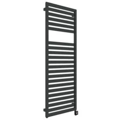 Sèche-serviette électrique Noir - Raccordement à Droite - Lukka/E8N