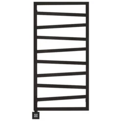 Sèche-serviette électrique Noir - Raccordement à Droite - Zigzag/E8N -Sèche-Serviettes seche serviette electrique zigzage1n