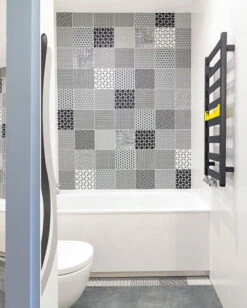 Sèche-serviette étroit Eau Chaude - Noir Mat - Raccordement Aux Extrémités - Vivo/SXN -Sèche-Serviettes seche serviette etroit noir sdb moderne vivo