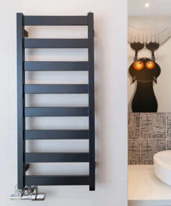 Sèche-serviette Mixte Noir - Raccordement Aux Extrémités - Vivo/V2N 7 Sèche-serviette Mixte Noir - Raccordement Aux Extrémités - Vivo/V2N -Sèche-Serviettes seche serviette etroit sdb enfant vivo noir