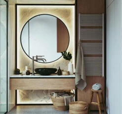 Sèche-serviette - Raccordement Aux Extrémités - Largeur 230mm - Mike/SXMAV -Sèche-Serviettes seche serviette gris metal salle de bain design mike