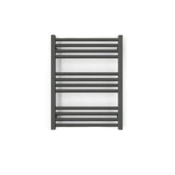 Sèche-serviette Mixte - Gris Scintillant - Raccordement Au Centre Et à Droite