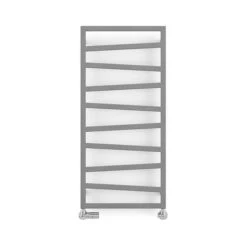 Sèche-serviette Mixte - Poivre Et Sel - Raccordement Au Centre Et à Droite -Sèche-Serviettes seche serviette gris poivreetsel zigzag