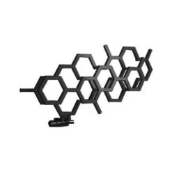 Sèche-serviette Design - Chauffage Central - Noir Mat - Raccordement Au Centre - Hex/ZXN 11 Sèche-serviette Design - Chauffage Central - Noir Mat - Raccordement Au Centre - Hex/ZXN -Sèche-Serviettes seche serviette hex horizontal noir yl 1