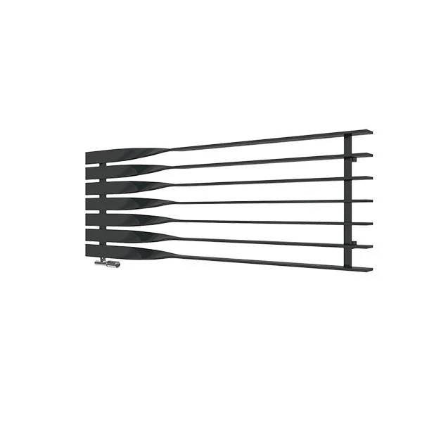 Sèche-serviette Horizontal - Chauffage Central - Noir - Raccordement à Droite - Cyklon/O8N 6 Sèche-serviette Horizontal - Chauffage Central - Noir - Raccordement à Droite - Cyklon/O8N – Image 4