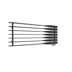 Sèche-serviette Horizontal - Chauffage Central - Noir - Raccordement à Droite - Cyklon/O8N