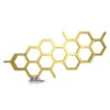 Sèche-serviette Design Eau Chaude - Doré - Raccordement à Gauche - HEX/YL -Sèche-Serviettes seche serviette horizontal dore hex