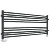 Sèche-serviette Horizontal Noir - Chauffage Central - Raccordement Aux Extrémités - Lima/SXN -Sèche-Serviettes seche serviette horizontal lima sx n
