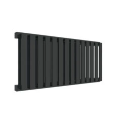 Sèche-serviette Horizontal - Chauffage Central - Noir - Raccordement à Gauche - Nemo/YLN