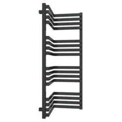 Sèche-serviette à Angle Entrant - Raccordement à Droite - Electrique - Noir - INC/E8N