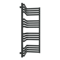 Sèche-serviette à Angle Entrant - Raccordement Aux Extrémités - Mixte - Noir - INC/V2N