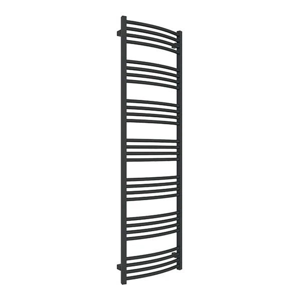 Sèche-serviette Chauffage Central - Noir Mat - Raccordement Au Centre - Lena/G/ZXN 6 Sèche-serviette Chauffage Central - Noir Mat - Raccordement Au Centre - Lena/G/ZXN – Image 4