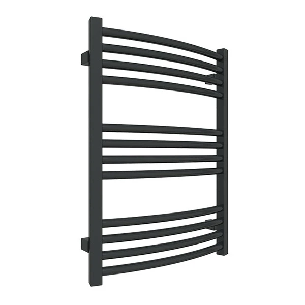 Sèche-serviette Chauffage Central - Noir Mat - Raccordement Au Centre - Lena/P/ZXN 6 Sèche-serviette Chauffage Central - Noir Mat - Raccordement Au Centre - Lena/P/ZXN – Image 4