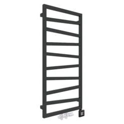 Sèche-serviette Mixte Noir - Raccordement Au Centre Et à Droite - Zigzag/Z8N