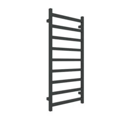 Sèche-serviette électrique Noir - Raccordement à Droite - Simple/E8N