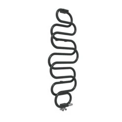 Sèche-serviette Design - Chauffage Central - Noir Mat - Raccordement Au Centre - Perla/ZXN