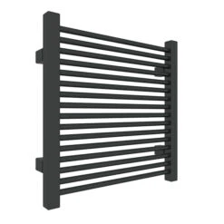 Petit Sèche-serviette Noir Chauffage Central - Raccordement Aux Extrémités - Mike/460/SXN -Sèche-Serviettes seche serviette petit mike435sxn