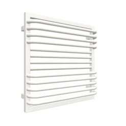 Petit Sèche-serviette Blanc Chauffage Central - Raccordement Au Centre - Poc/ZXB