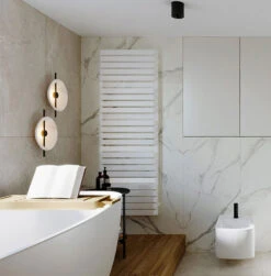 Sèche-serviette Soufflant - Blanc - Raccordement électrique à Droite - QuadB/E8B -Sèche-Serviettes seche serviette quadrus bold blanc sx