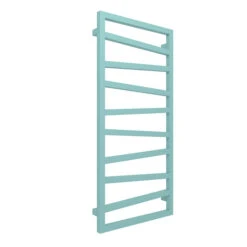 Sèche-serviette électrique - Turquoise Pastel - Raccordement à Droite - Zigzag/E8