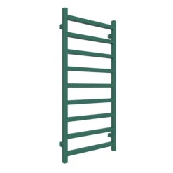 Sèche-serviette Mixte - Couleur Vert Opale (RAL 6026) - Raccordement Au Centre Et à Droite - Simple/Z8