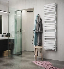 Sèche-serviette Soufflant - Raccordement électrique à Droite - Blanc - Warp/E8B -Sèche-Serviettes seche serviette soufflant warpt blanc 4