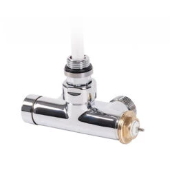 Vanne Droite + Tube D'immersion Chromée : Départ/Retour Du Mur