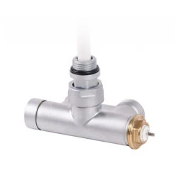 Vanne Droite Avec Tube D'immersion Satinée : Départ/retour Du Mur